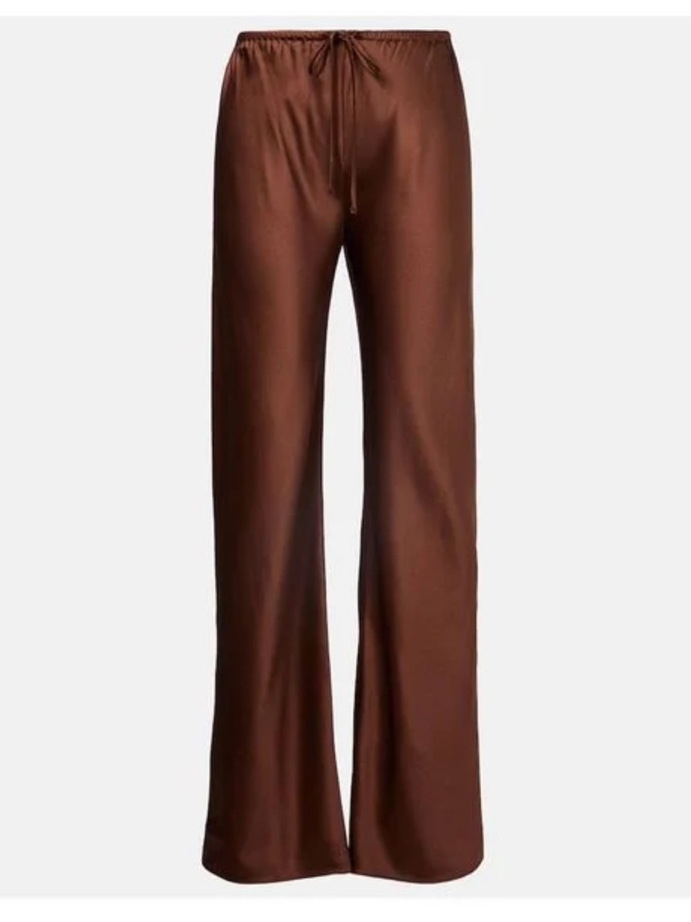 NWOT Veronica Beard Billie Satin Straight Leg Pants - Size Small - Brown